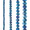 Sapphire Aurora Borealis Faceted Glass Round Beads by Bead Landing™